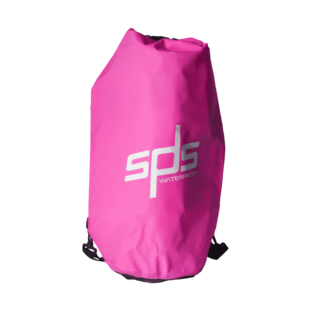 Bolsa impermeable de 20 litros de color rosa. Protege bien tus pertenencias tanto en tus sesiones de sup, como en tu barco,