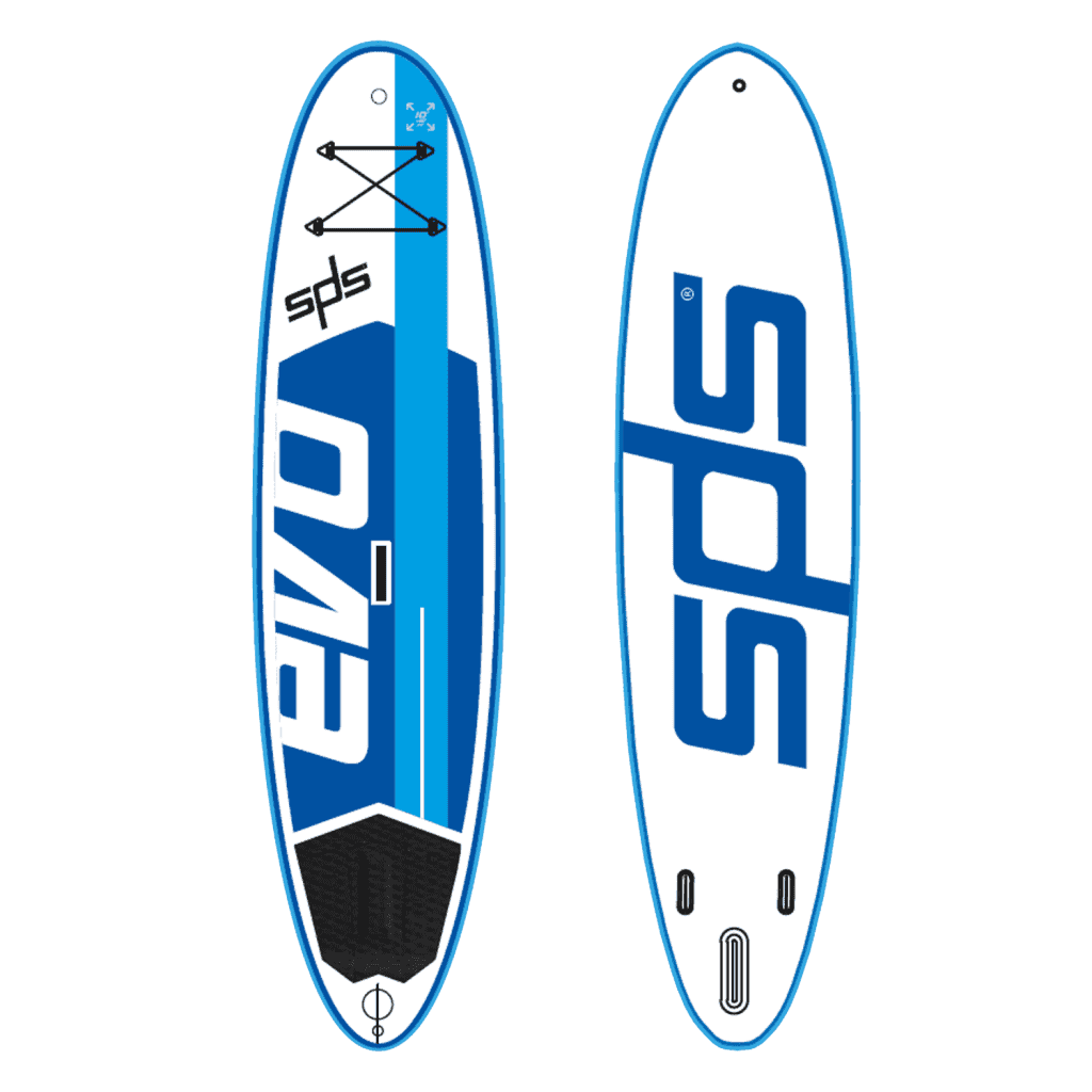 Evo 10’x30”x4” Blue is a lightweight and fun SUP